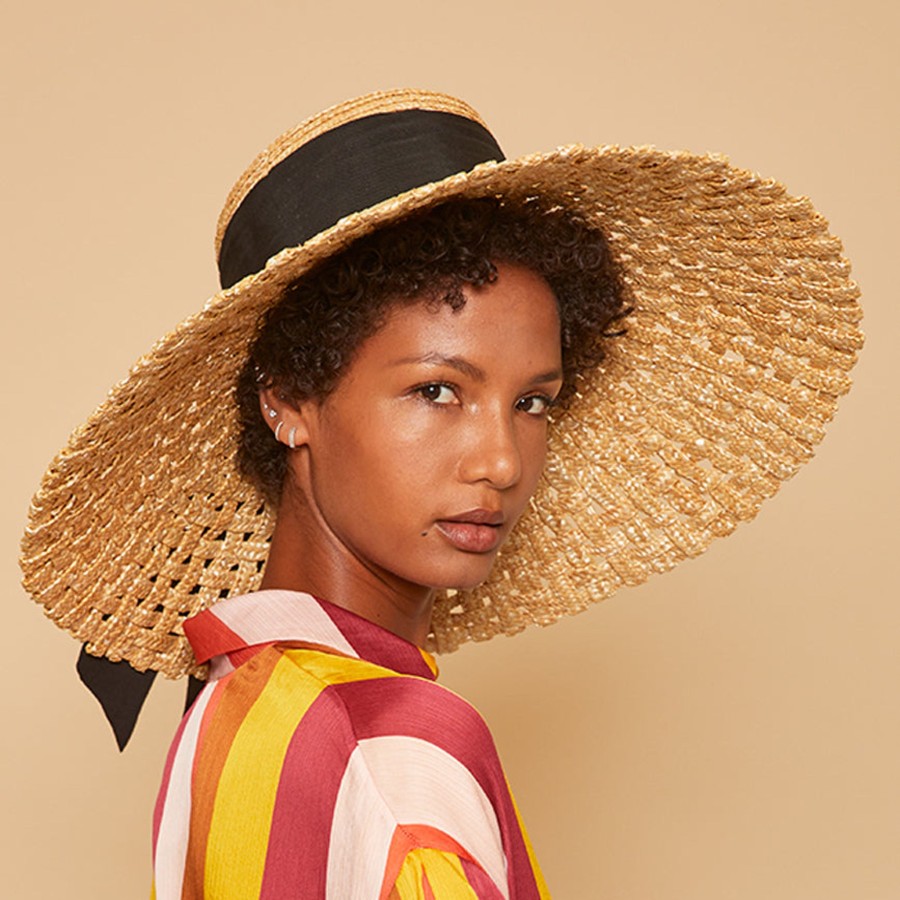 Hot Mirabel In Natural W/Straw Basket Weave Sunhat