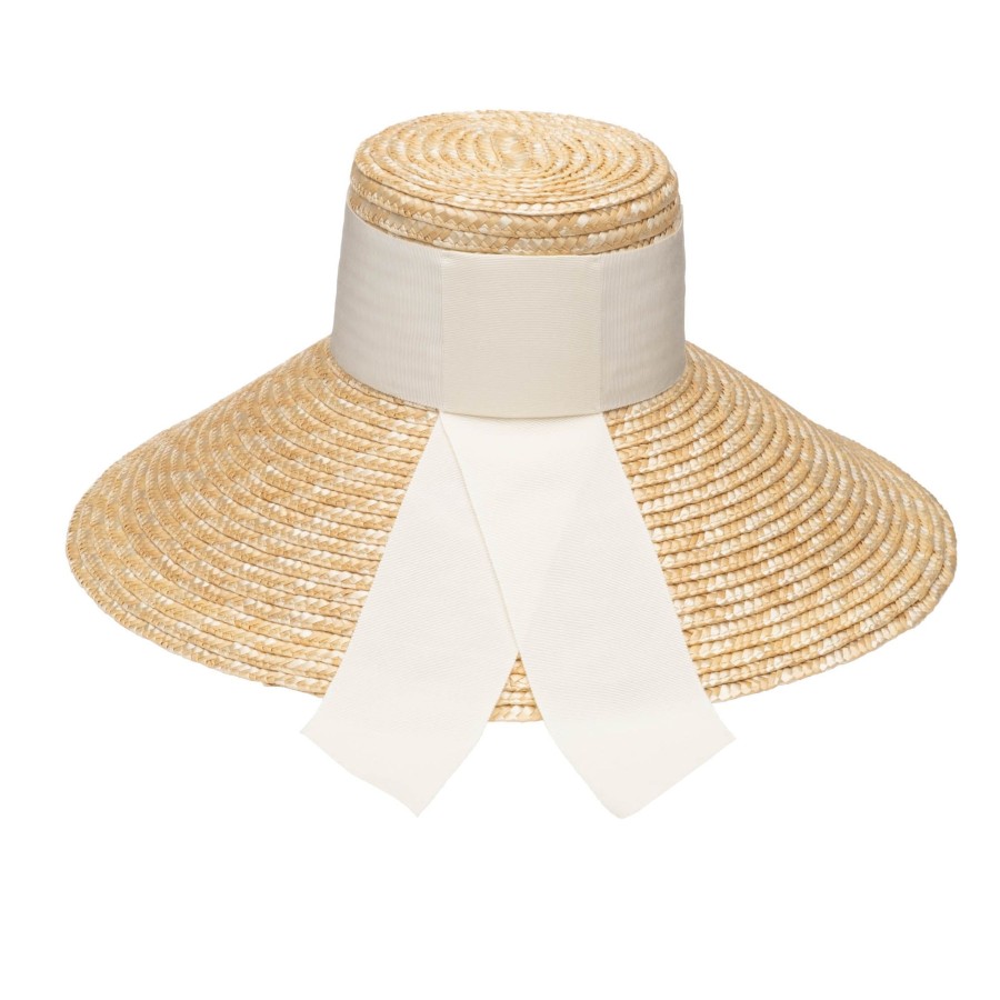 New Mirabel In Natural W/Ivory Tail Sunhat