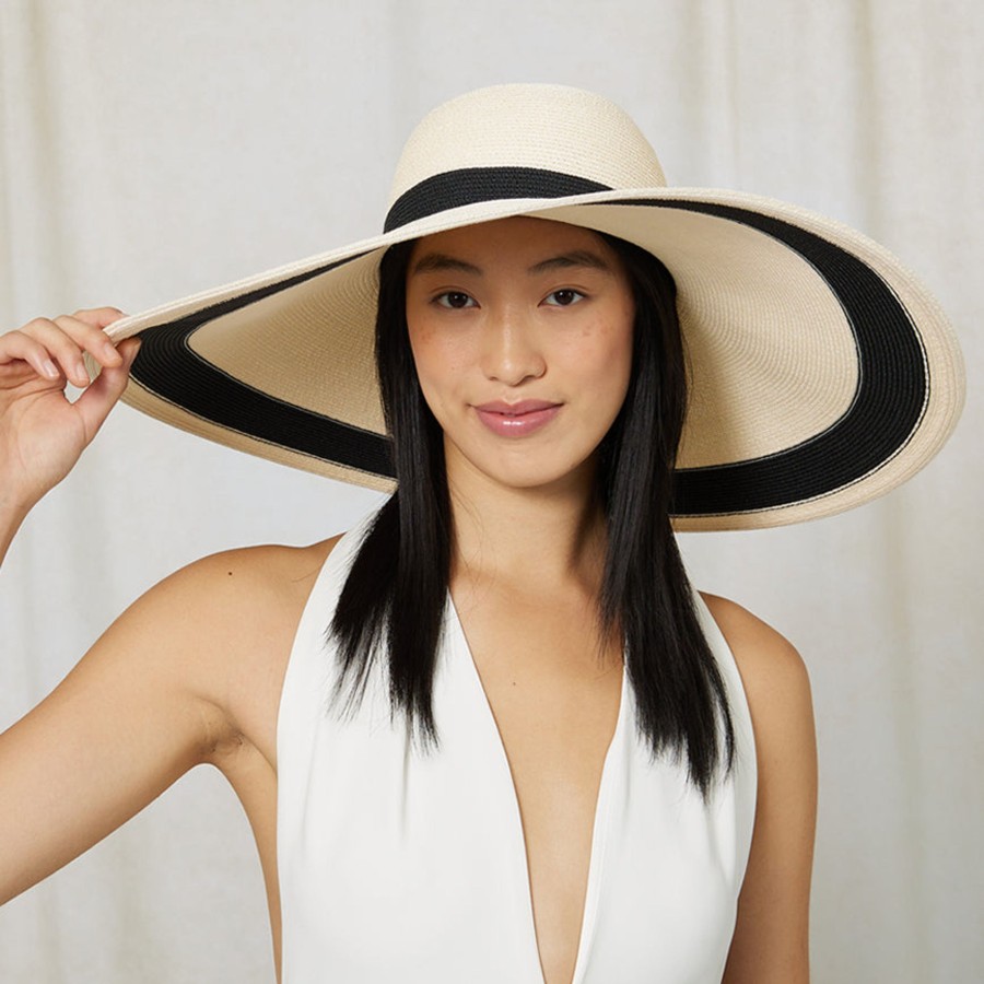 Best Sunny In Ivory/Black Sunhat