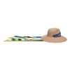 Wholesale Cassidy In Sand W/Blue-Multicolor Scarf Fedora