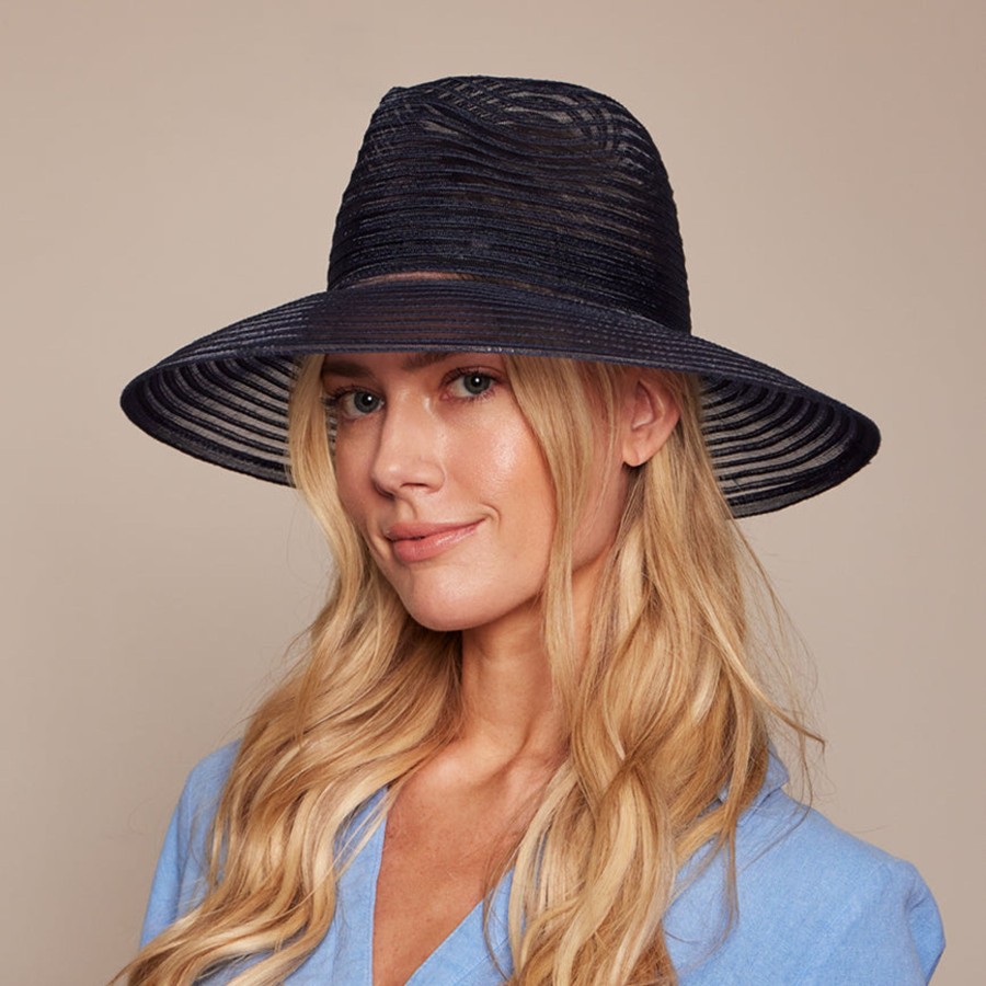 Online Emmanuelle In Navy Horsehair Fedora