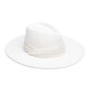 New Harlowe In Winter White W/Ruched Band Fedora